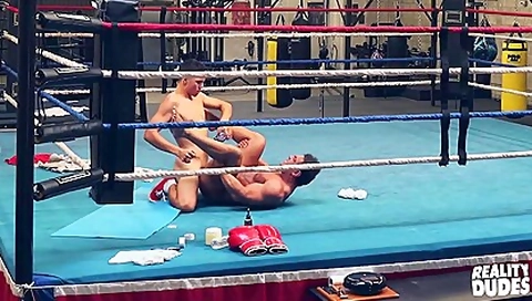 Alex Wants To Film Him Boxing But Ends Up Filming Him Fucking His Ass With Draven Navarro And Boxing Ring
