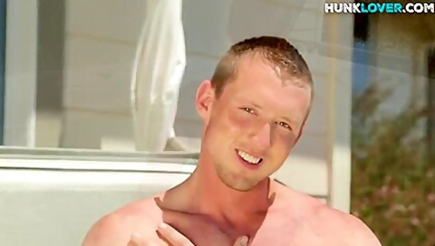 Smooth Stud Teases Torso And His Butt While Jerking