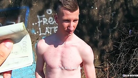 Pasty Pooper Dilettante Riding A Chubby Knob Outdoors