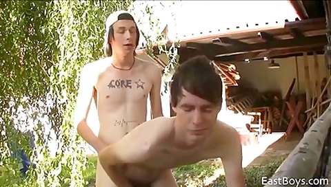 Legal-age N Horny Twinks In Yard Guys