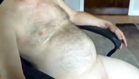 Handsome Hairy Stepdad Jerking Off